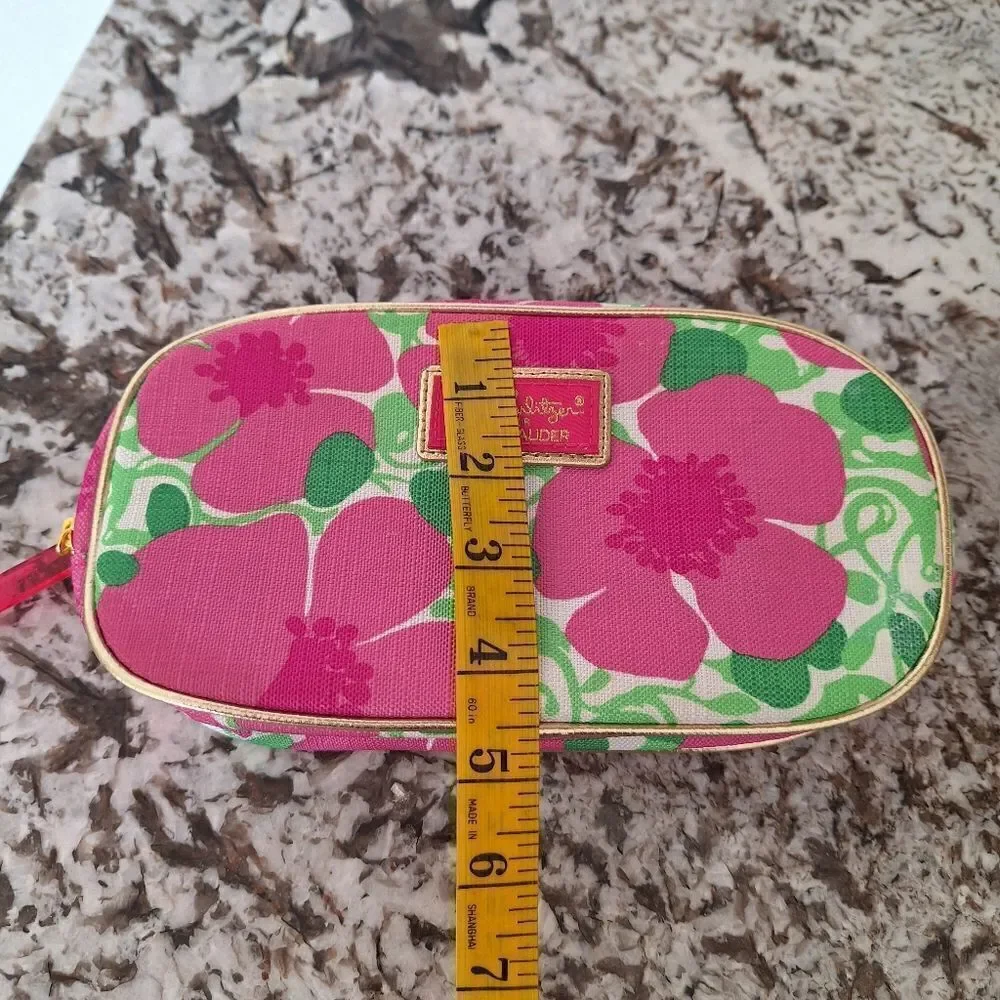 Estee Lauder Floral‎ Cosmetic Makeup Bag with Mirror By  Lilly Pulitzer Design